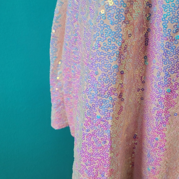 SOLD Blackmilk Sparkle Sparkle Blush Sequin Dress - Picture 4 of 5